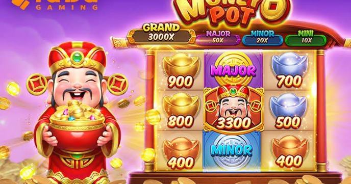 Cuadrícula 3×3 de Money Pot con los niveles GRAND, MAJOR, MINOR y MINI